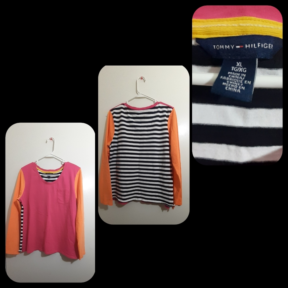 Vintage Women's Tommy Hilfiger Stripe Long Sleeve